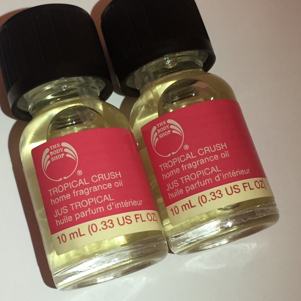 2 x Body Shop Tropical Crush home Fragrance Oil